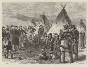 Excitement among North American Indians, Interview with Indians who have left their Reserves without Leave by Melton Prior